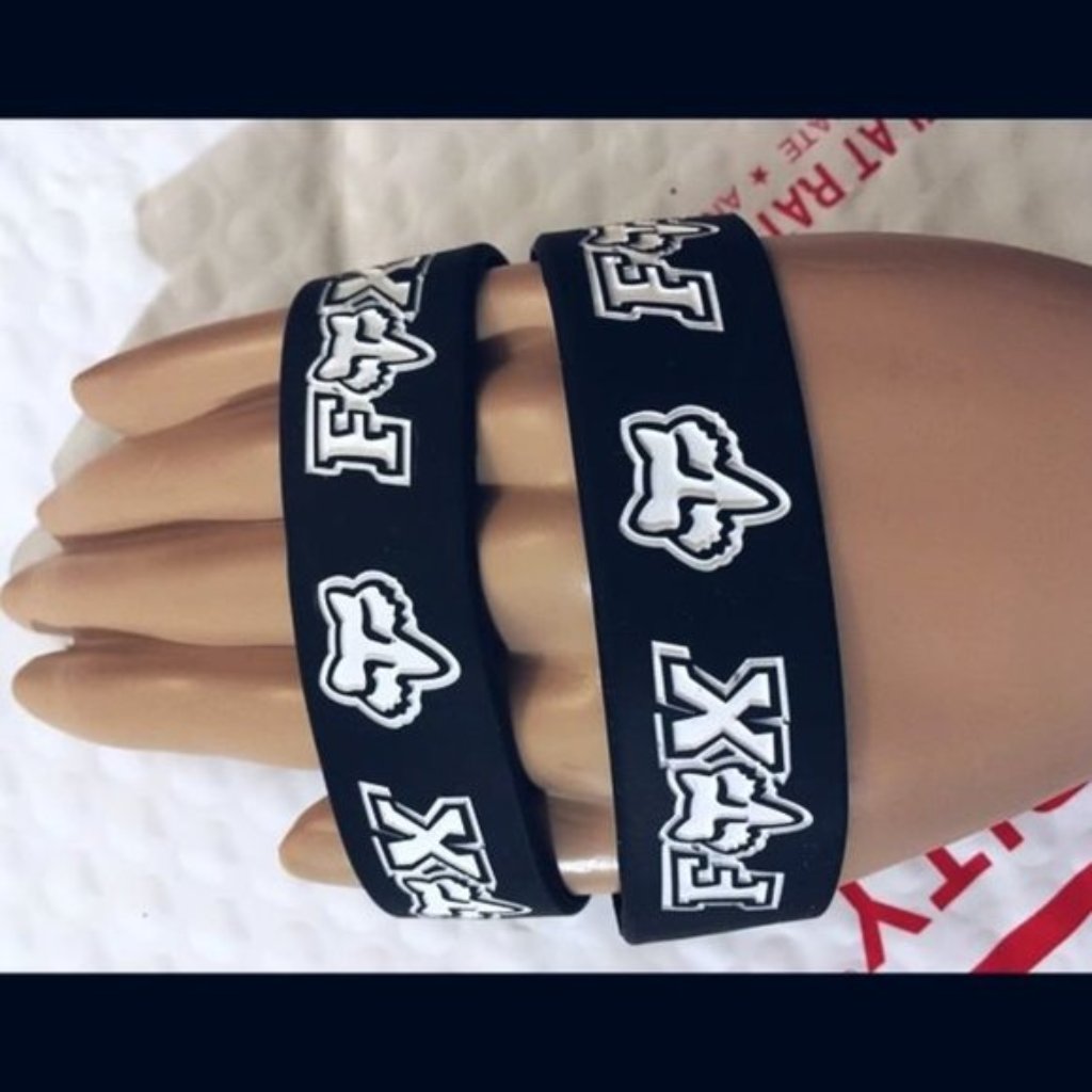 2 Fox Wristband Bracelets Dirt Bike Motocross Motorcycle Sports Accessories